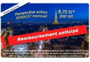 Remboursement CAPITAL + COUPON de 8,75%* PERSPECTIVE action RENAULT mensuel 2020