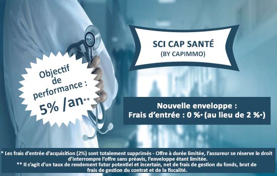 SCI cap sante, cap sante frais 0%, offre cap sante